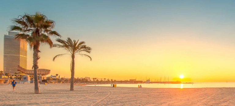 <strong>Lever de soleil sur Barceloneta</strong>