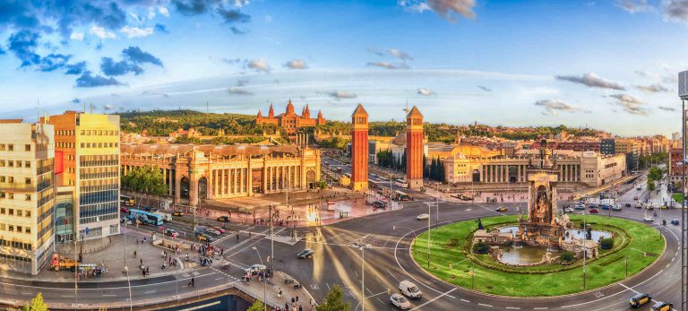 Panorama de la <strong>plaza de Espana</strong>