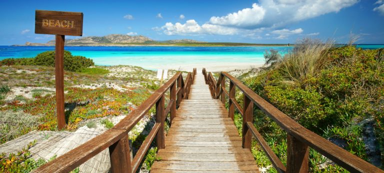 <strong>La plage de La Pelosa en Sardaigne</strong>