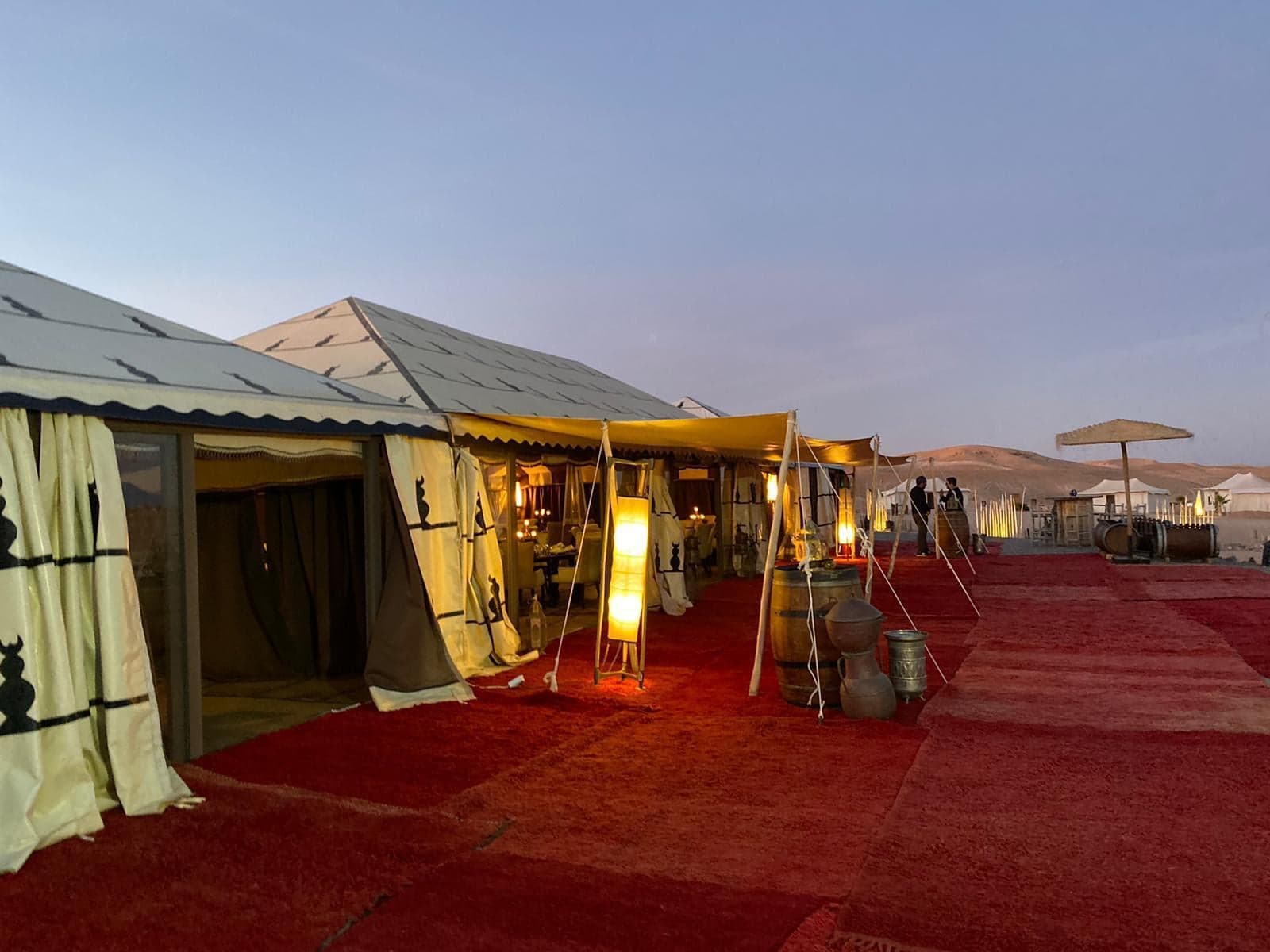 Nuit dans le désert de Marrakech